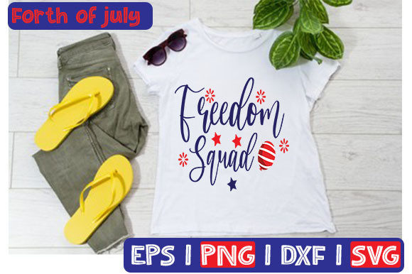 Freedom Squad Typography: Graphics for T-Shirt Designs