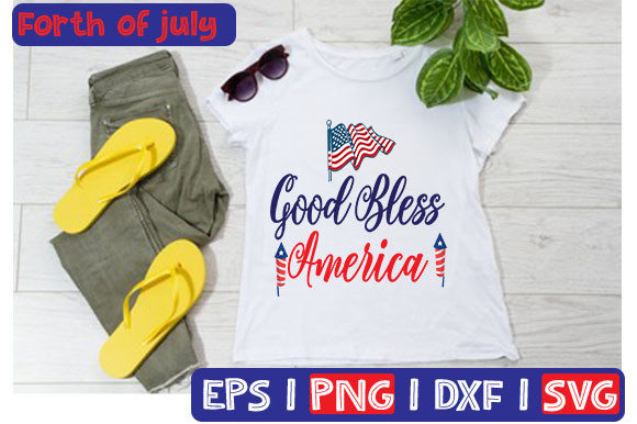 Good Bless America Typography Graphics