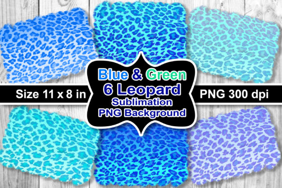Graphics and Crafts: Sublimation Blue-Green Leopard BG