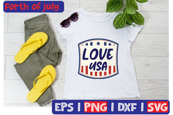 Love USA: Graphics for T-Shirt Designs