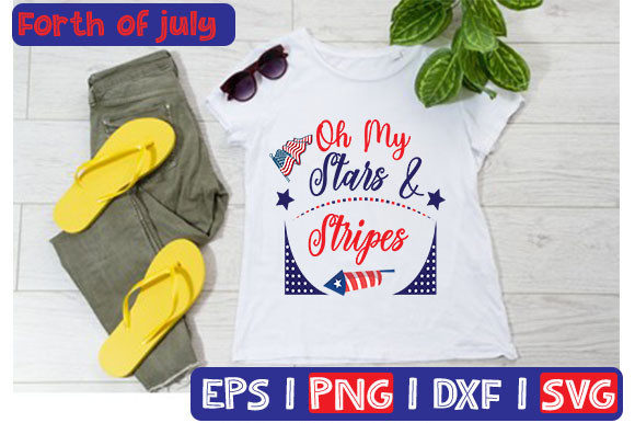 Oh My Stars Stripes Graphics for T-Shirt Designs