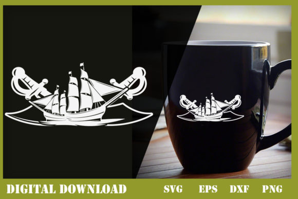 Pirate Ship Nautical Pirates Sail Boat Graphics