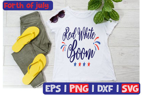 Red White Boom: Graphics for T-Shirt Designs