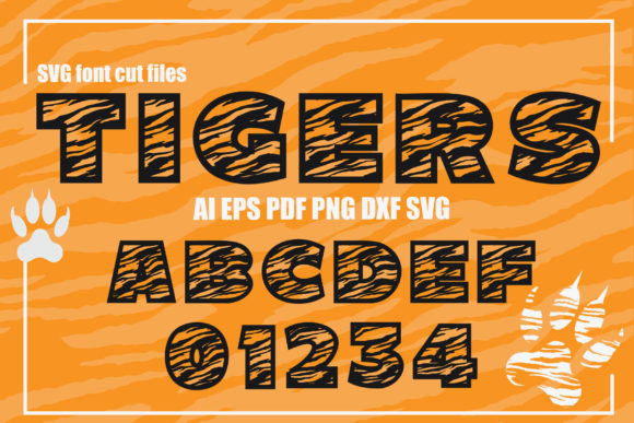 Tigers Font: Graphics and Crafts Made Bold