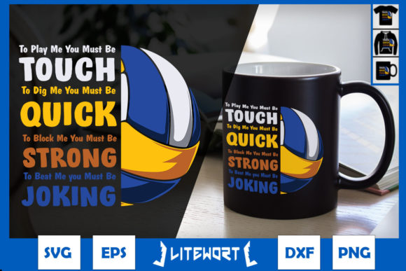 Volleyball Funny Quote to Beat Me Graphics & Crafts